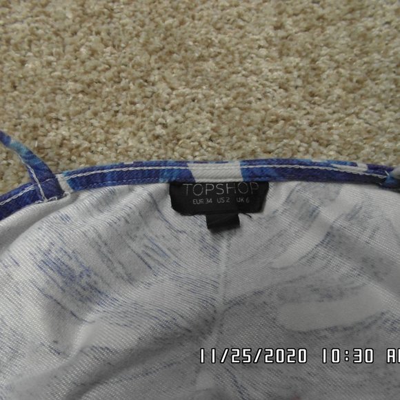 Blue and White Crop Top - Picture 4 of 4